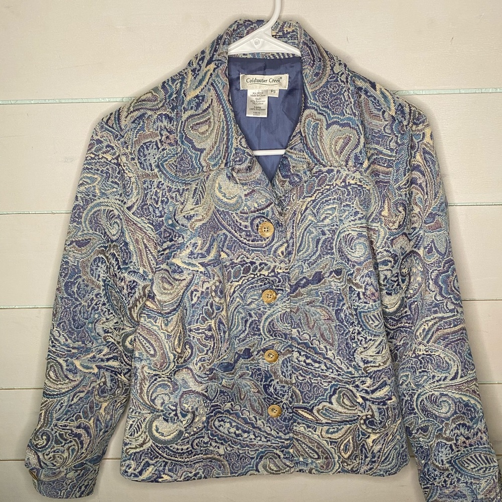 Cold water creek paisley print blazer